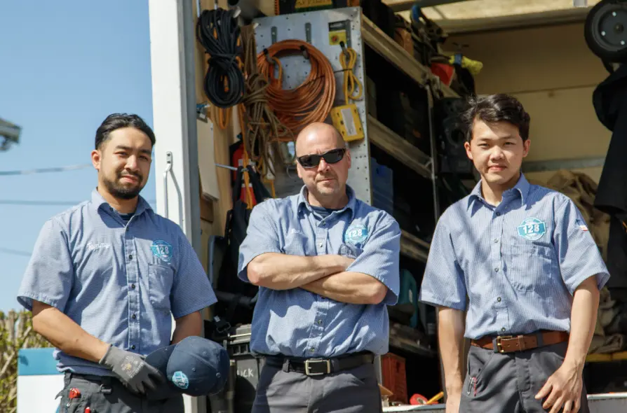 128 plumbing heating and cooling HVAC team