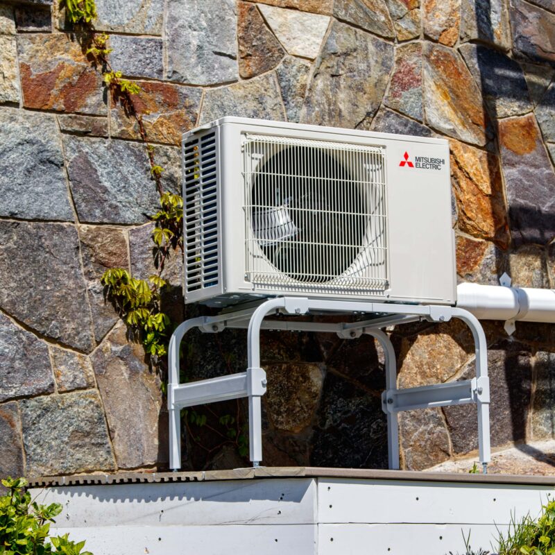 Mitsubishi Condenser shot outside home exterior