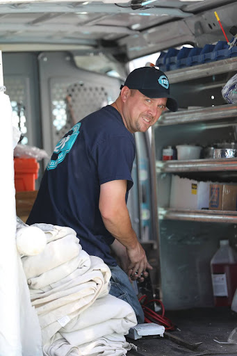 acton technician in truck