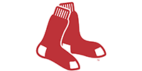A graphic of two red socks with white toes and heels, overlapping each other on a white background, symbolizes warmth and reliability—just like the trusted service provided by 128 Plumbing Partners.