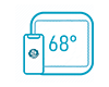 A stylized snail moves along a rectangular path marked by arrows, illustrating a step-by-step or cyclical process on a blue background.